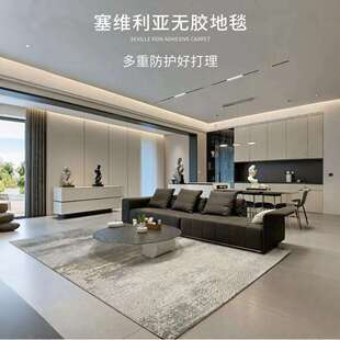 工厂现代简约客厅地毯家用卧室床边地毯防滑耐脏易打理地垫A