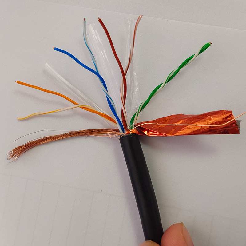 户外网线 室外线防水防嗮CAT6六类SFTP屏蔽网络线家用高速宽带线