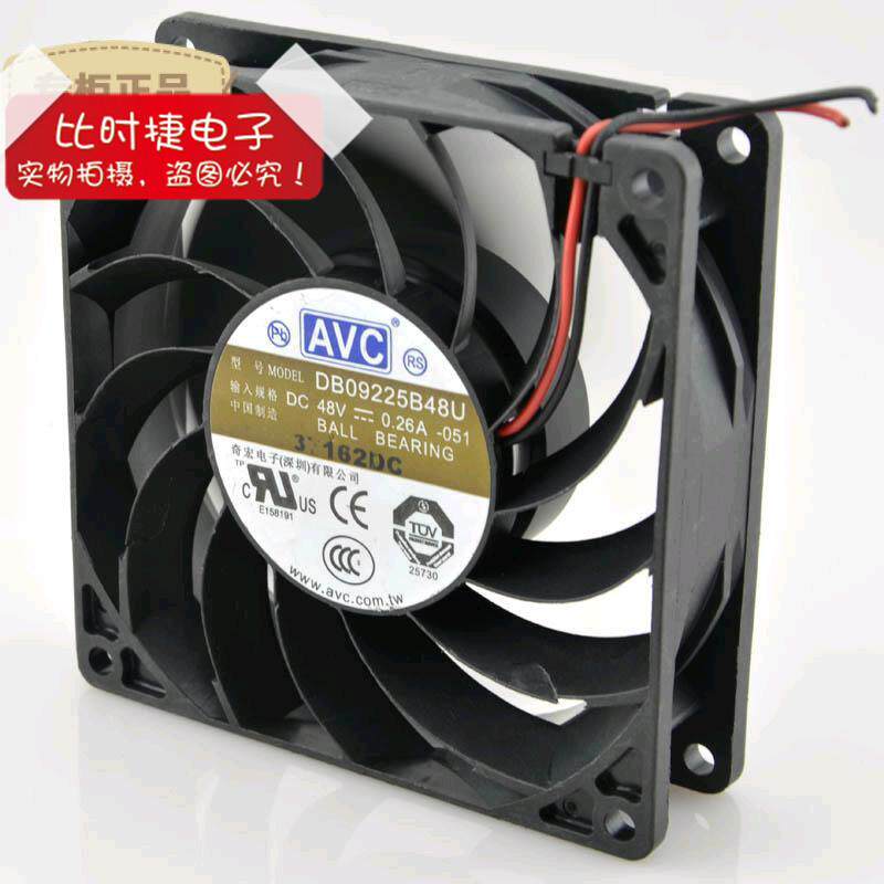 9025 AVC 48V 0.26A DB09225B48U 9CM 四线PWM温控调速 散热风扇