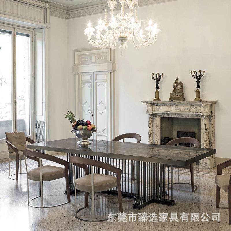 轻奢意式LONGHI椅组合现代简约不锈钢长方形大理石饭桌家用餐桌,模玩/动漫/周边/娃圈三坑/桌游,模型制作工具/辅料耗材,淘宝优惠券,粉丝福利购,淘宝优惠卷