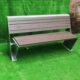 不锈钢公园户外长椅防腐实木塑木休闲庭院露天广场长条凳公共椅子