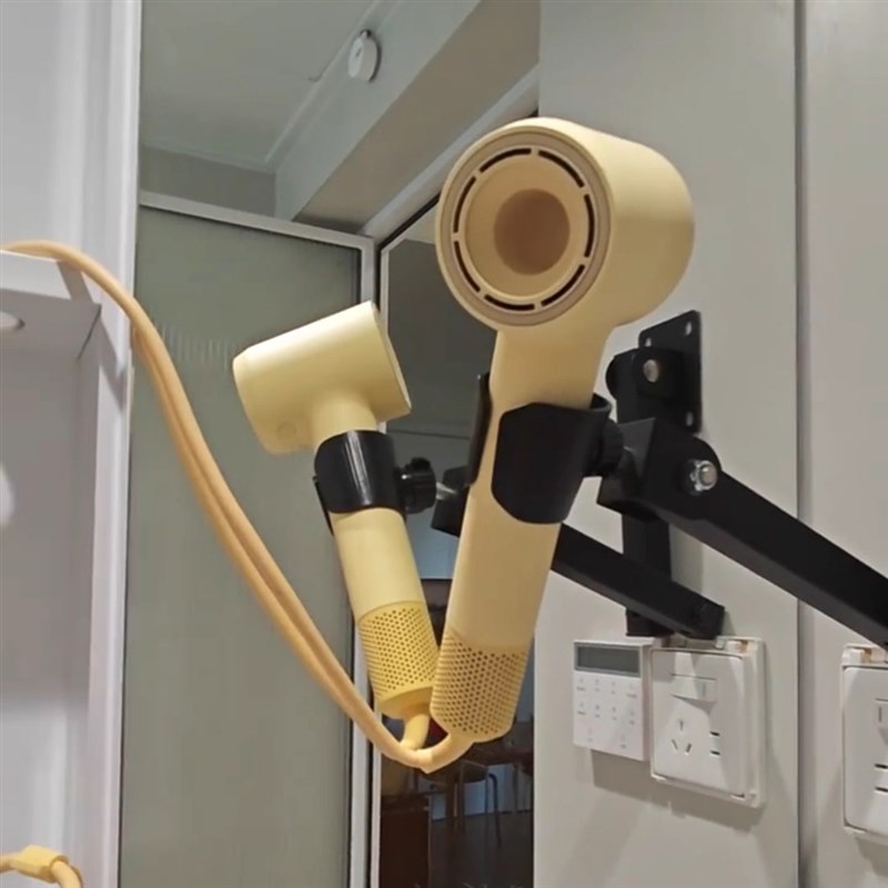 吹风机支架浴室卫生间懒人免打孔壁挂墙G式电吹风置物架2025新款
