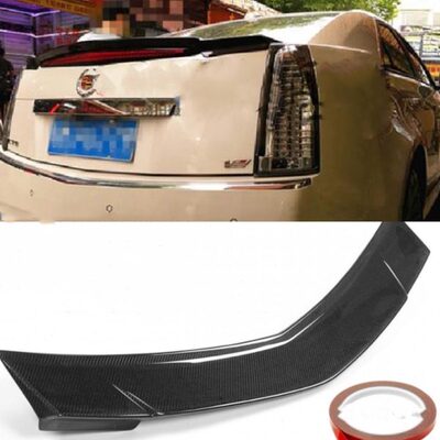 适用凯迪拉克08 12 CTS CTSV碳纤维尾翼后扰流板顶翼车顶压翼扰流