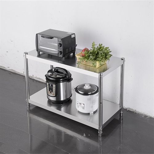 厨房置物架落地二层不锈钢货架子烤箱架锅架微波R炉架收纳架储物