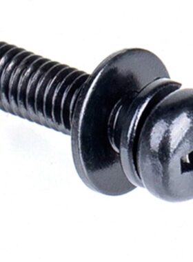 M3x6→3x12小平垫圆头组合螺丝钉黑色高盐雾防锈本色不锈钢耐腐蚀