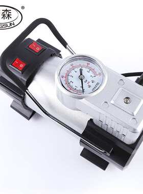 梦森1309B全铜车载打气充气泵单缸轮胎车载充气泵组合工具套装