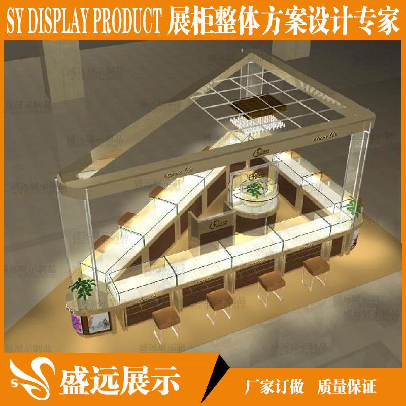 产品柜首饰珠宝陈列柜台展柜 金店珠宝柜台 钢化超白玻璃珠宝柜台