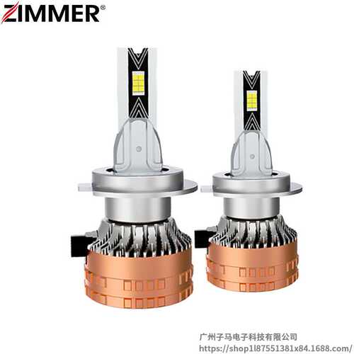 ZIMMER新款24V专用款LED汽车大灯E65MINI双铜管3575高亮汽车灯