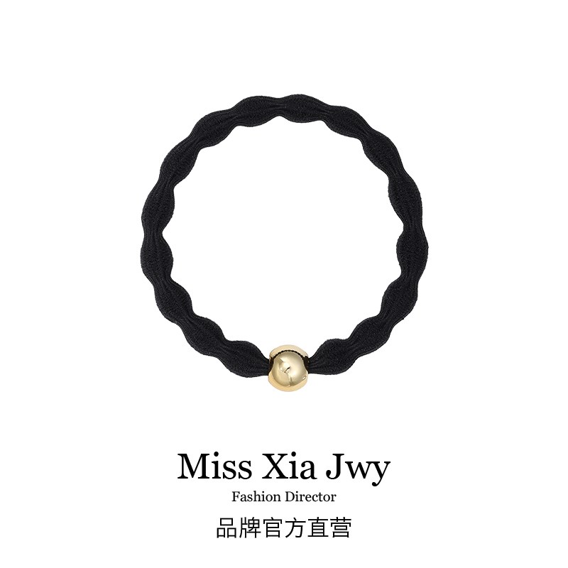 黑色豆豆发圈女丸子头女2025新款高端发圈高O级感橡皮筋高弹力发