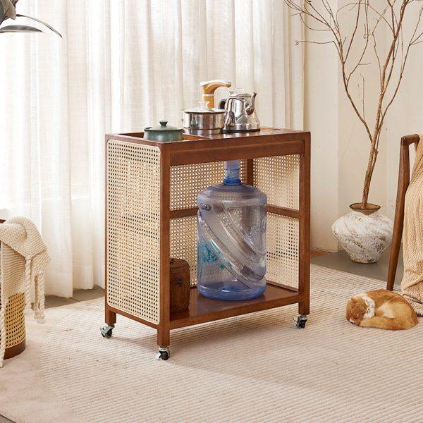 日式茶室家具藤编茶水柜茶几柜可移动烧水壶一体小茶台泡茶桌边柜,商业/办公家具,办公茶水柜,淘宝优惠券,粉丝福利购,淘宝优惠卷