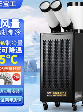 宝工电器（BGE）工业冷气机小2匹3800W压缩机制冷机商用空调扇冷