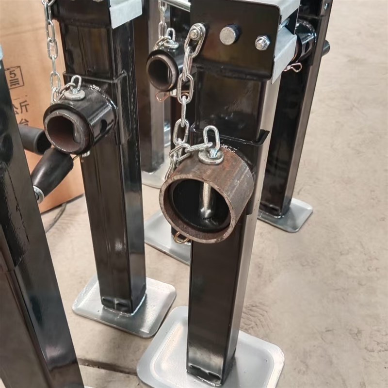 拖车千斤顶手摇式农用车农具支腿1吨2TI3T牛腿加厚折叠拖拉机车梯
