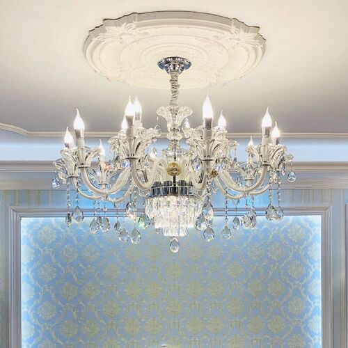 2023新款欧式水晶吊r灯客厅餐厅卧室网红水晶灯简欧奢华法式蜡