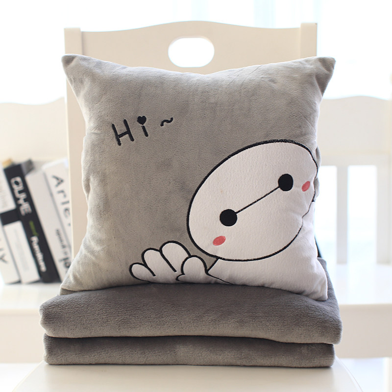 创意暖男b大白抱枕暖手空调毯三合一可拆洗款学生午睡毯女生日礼