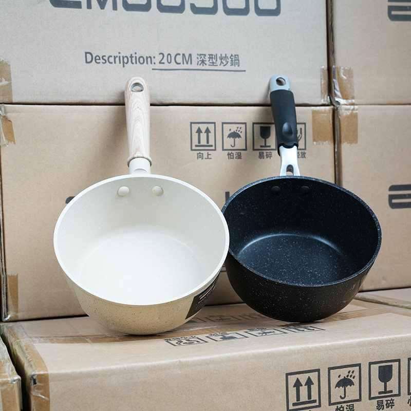 麦饭石奶锅燃气灶适用p不粘锅煮奶锅