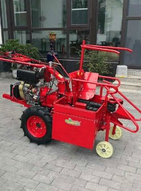 小型玉米收割机手扶柴油玉米收获机行13马力东北苞米收割机