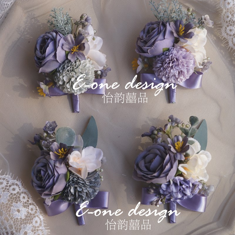 森系欧式结婚胸花新娘新s郎伴娘伴郎姐妹兄弟团开业商务会议手腕