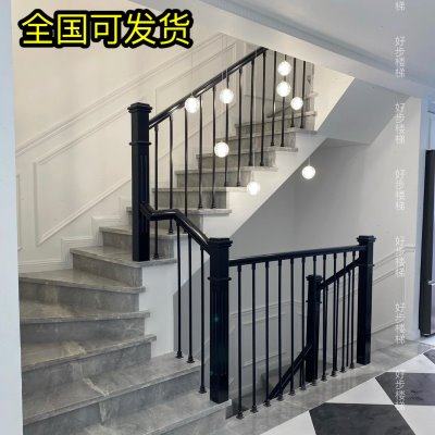 实木楼梯扶手铁艺实心小柱网红楼梯扶手别墅护栏围栏实木大柱,全屋定制,楼梯扶手,淘宝优惠券,粉丝福利购,淘宝优惠卷