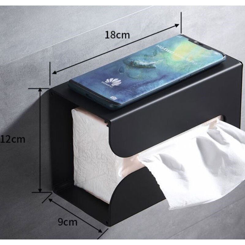 黑色厨房纸巾盒免打孔抽纸盒酒店倒挂壁挂K式纸巾架卫生间浴室收