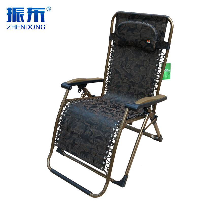 振东加宽躺椅折叠午休椅办公室午C睡床夏凉休闲沙滩椅老人家用便