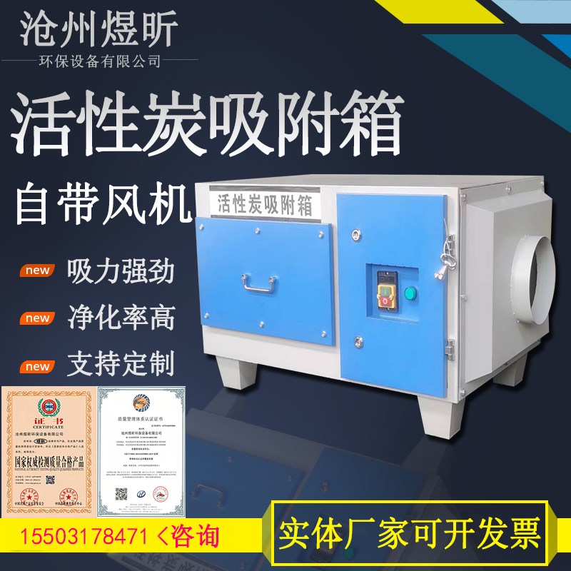 活性炭吸附环g保箱风机一体机实验室喷漆烤漆雾工业除味废气净化