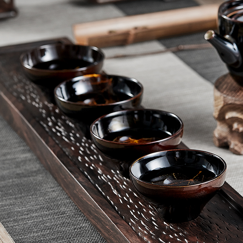 吉州窑木叶天目盏建盏陶瓷精品主人单杯茶杯男茶具茶盏道杯子单个