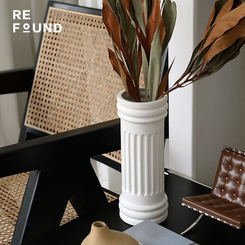 ReFound罗马柱插花瓶陶瓷摆件北欧创意艺术家居装饰 商用陈列道具