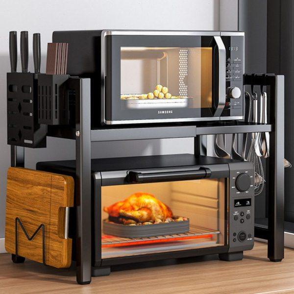厨房微波炉架子置物架多功能家用台面电饭锅烤箱收纳支架双层多层,厨房/烹饪用具,微波炉置物架,淘宝优惠券,粉丝福利购,淘宝优惠卷