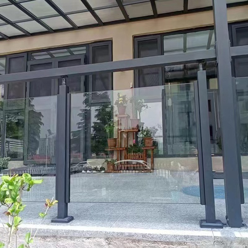 不锈钢楼梯扶手立柱 阳台玻璃护栏钢化玻璃扶手栏杆露台护栏u型槽