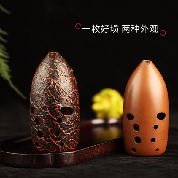 踏古陶埙十孔埙宽音域埙高3咪埙笔筒双腔陨专业损民族乐器古埙