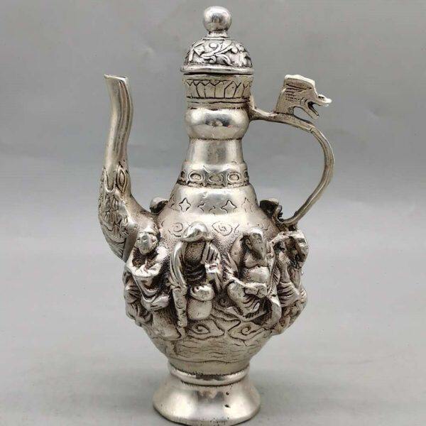 古玩铜器摆件纯铜壶水壶茶壶酒壶仿古八仙壶家居装饰工艺礼品收藏
