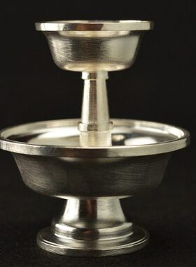 银护法杯室内家用八供杯供果杯供酒糖果银供杯摆件