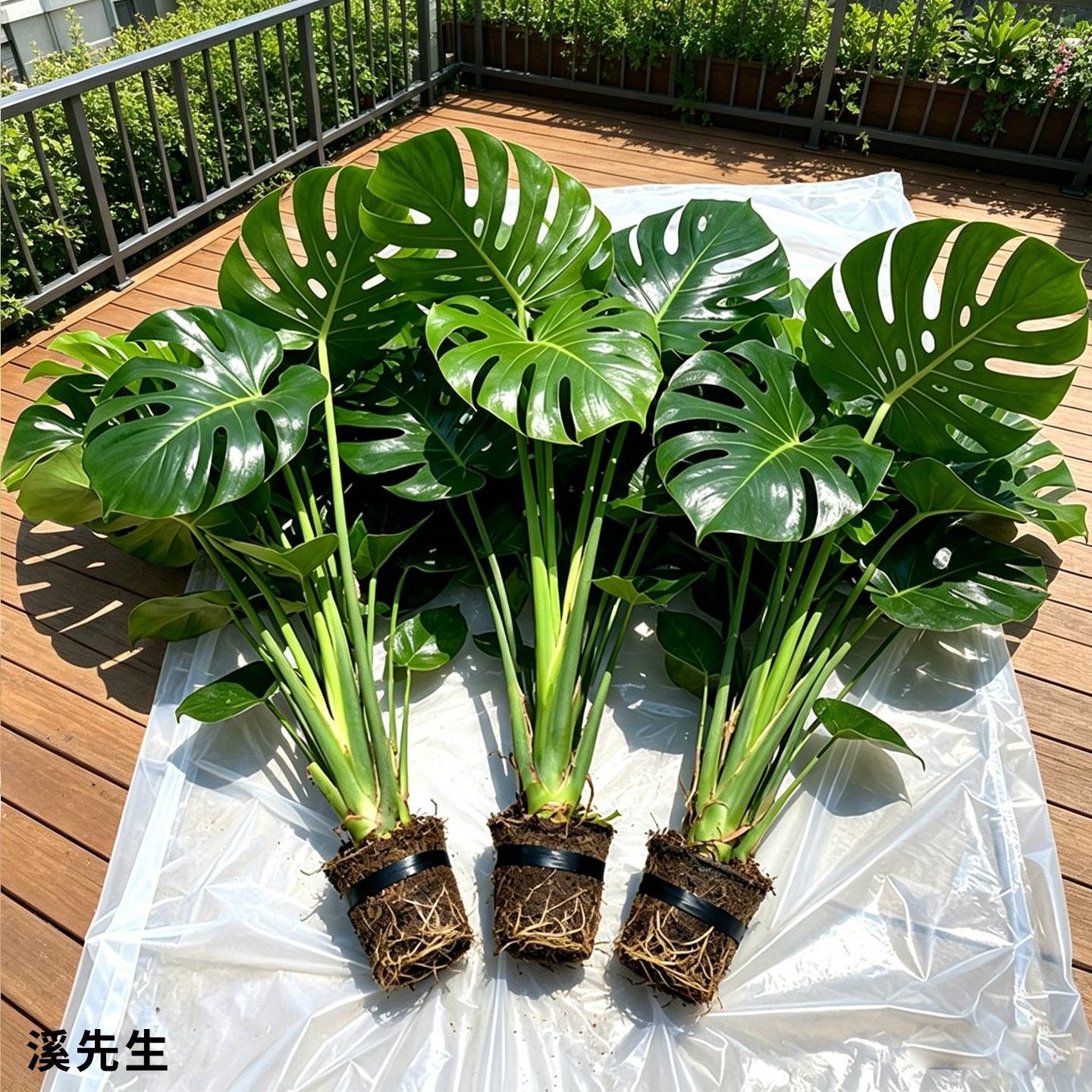 水培龟背竹客厅大盆栽叶开图片