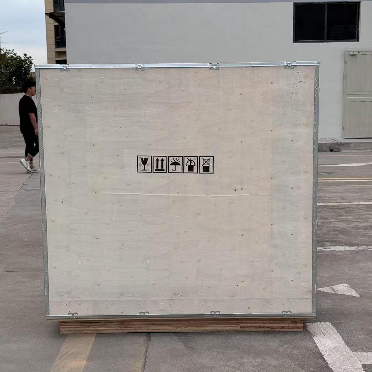 源头工厂价出口加厚钢带加木箱防潮防震重型设备包装箱称重2