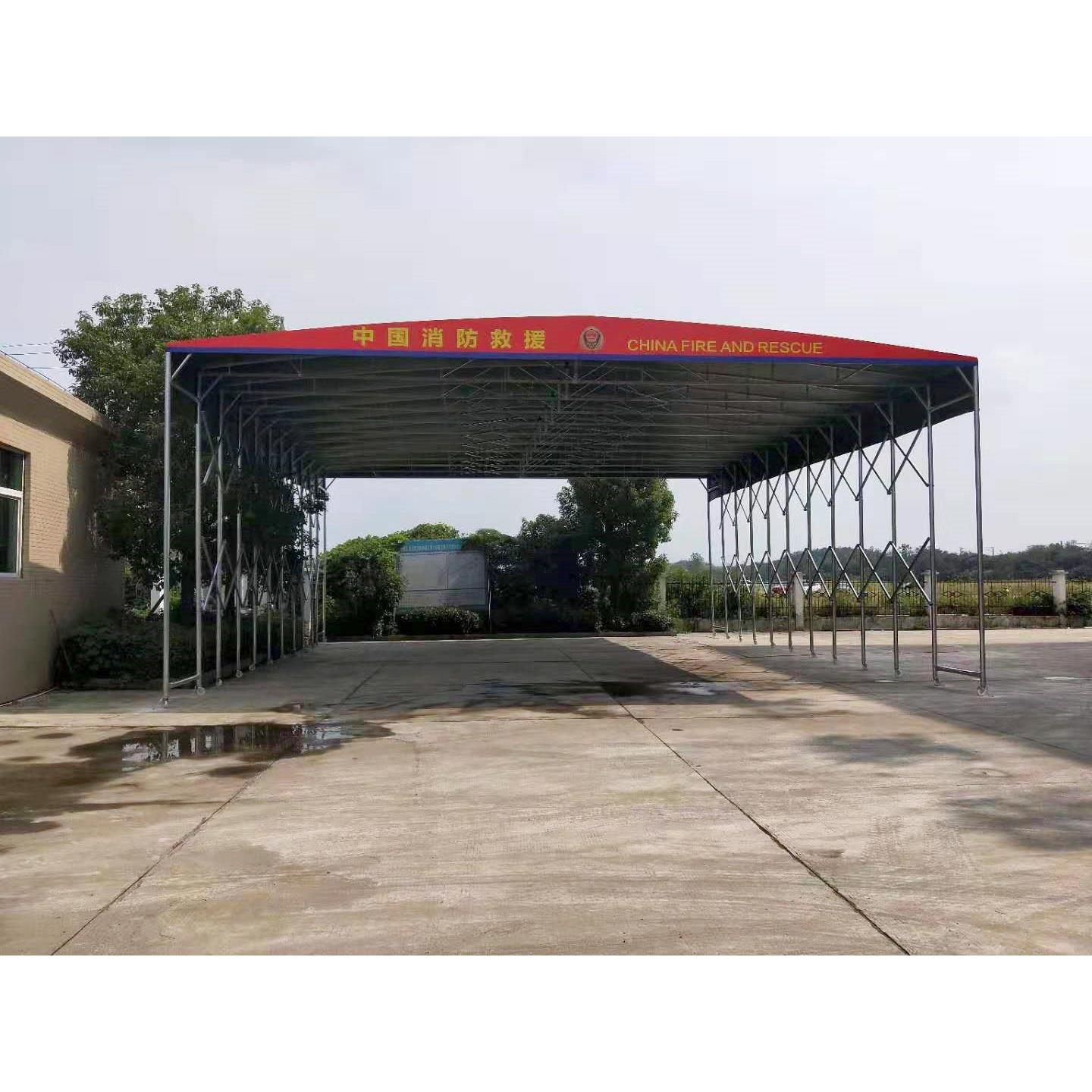 武汉电动仓库帐篷篮球场夜市排档物流推拉雨棚伸缩折叠遮阳蓬防雨