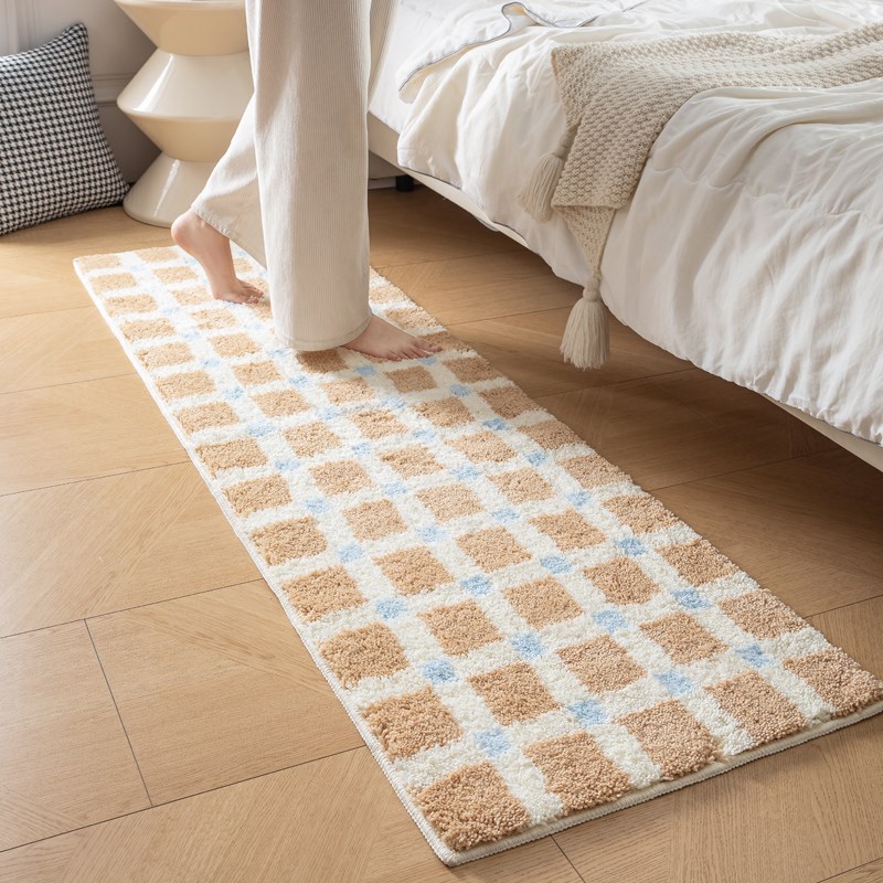 卧室床边毯韩式奶油风加厚毛绒地毯F房间床边飘窗毯沙发毯吸水地