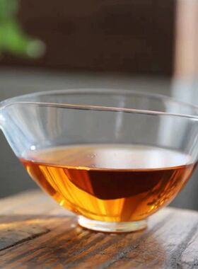 耐茶玻璃半月公道杯 高档茶具透明玻璃水杯海玻璃分茶杯茶 分热器