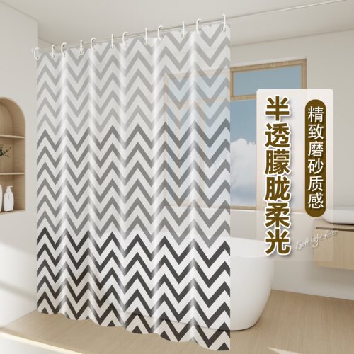 浴室遮挡防霉浴帘套装