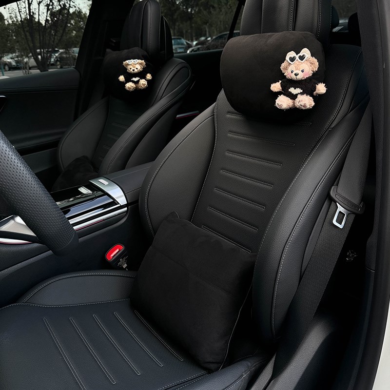 雪莉玫汽b车头枕车用腰靠护颈枕车内靠垫车载靠背垫四季通用高级