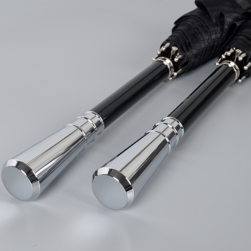 直柄手杖铝合金权杖长柄伞晴雨两用提花轻L奢高端商务雨伞加强抗