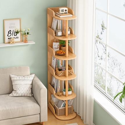 客厅沙发边置物架卧室床头窄夹缝隙收纳架子储物柜子小型书架落地