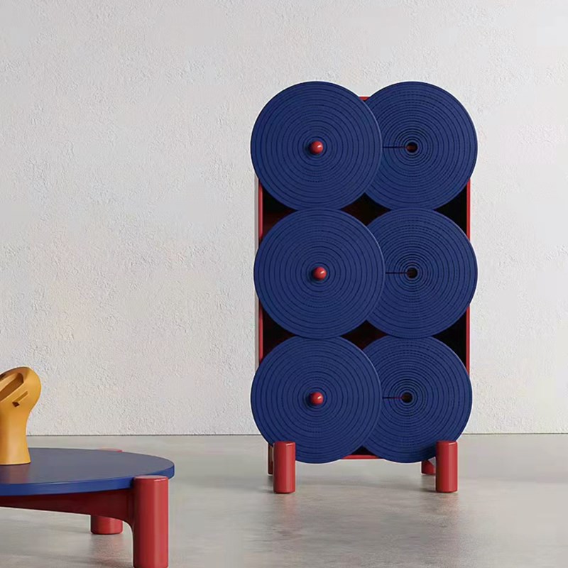 复古餐边柜简约现代储物柜玄关柜家用陈列柜展示U柜中古创意边柜