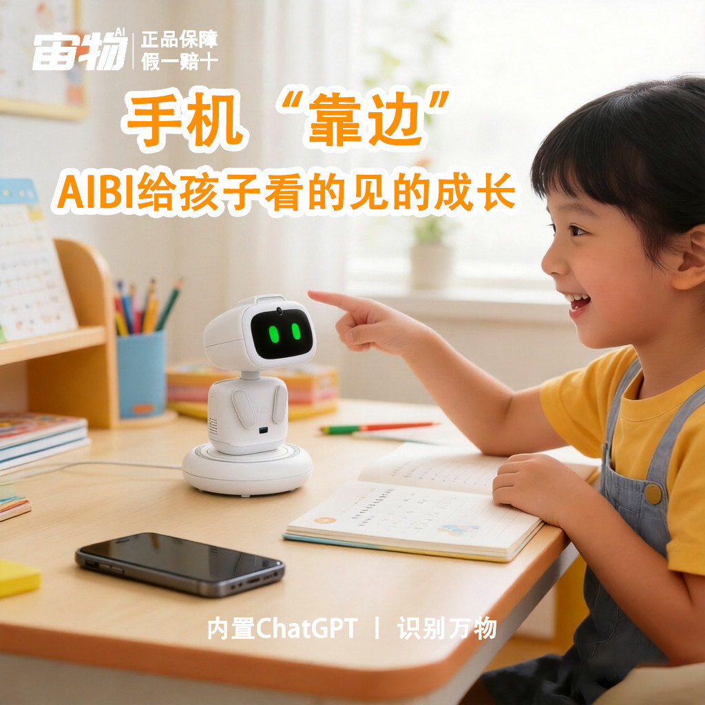 aibi机器人ai高级旗舰店新款语音口袋小型迷你便携gpt中文情感儿童陪伴宠物礼物对话艾比机器人玩具生日礼物