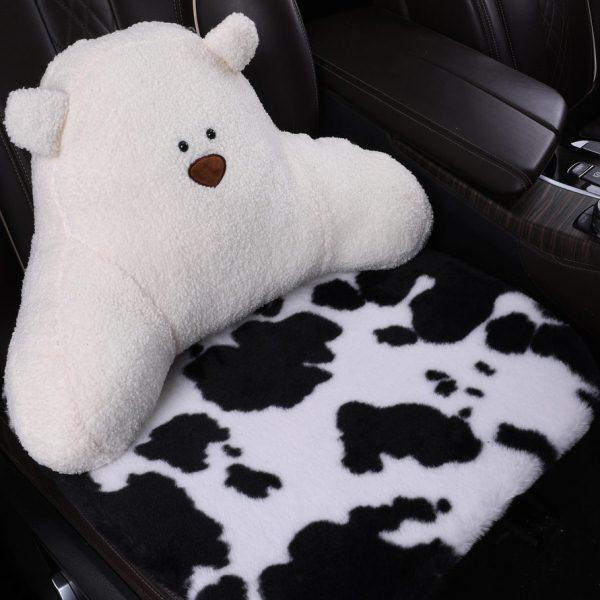 汽车坐垫冬季毛绒单个座垫腰靠三件套四季通用女神款棋盘格黑白格,汽车用品/电子/清洗/改装,通用座套/座垫,淘宝优惠券,粉丝福利购,淘宝优惠卷