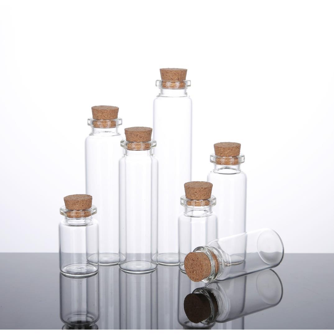 2021新款10个透明玻璃瓶小号木塞许愿瓶装藏瓶Z迷你漂流瓶