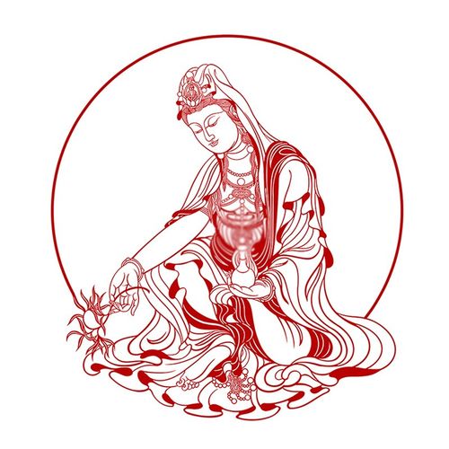 观音人物剪纸图样图案模板初学者剪纸刻纸图N样中国风剪纸打印底