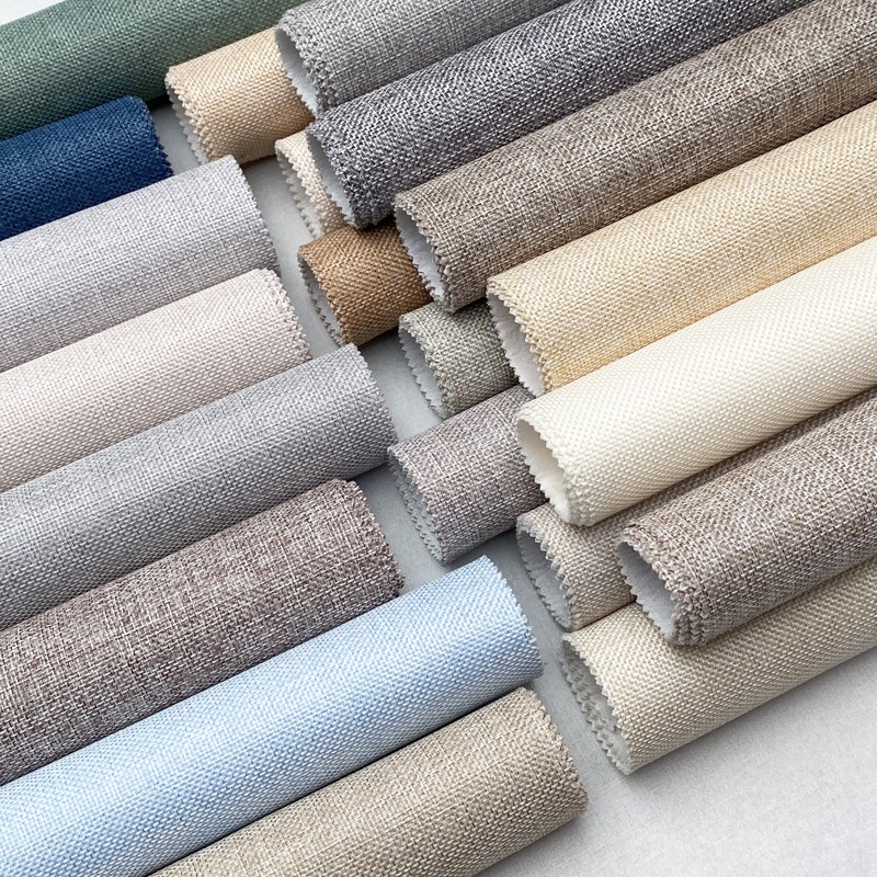 纯色加厚粗亚麻无缝墙布卧室客厅简约素色N酒店宾馆民宿防水壁布