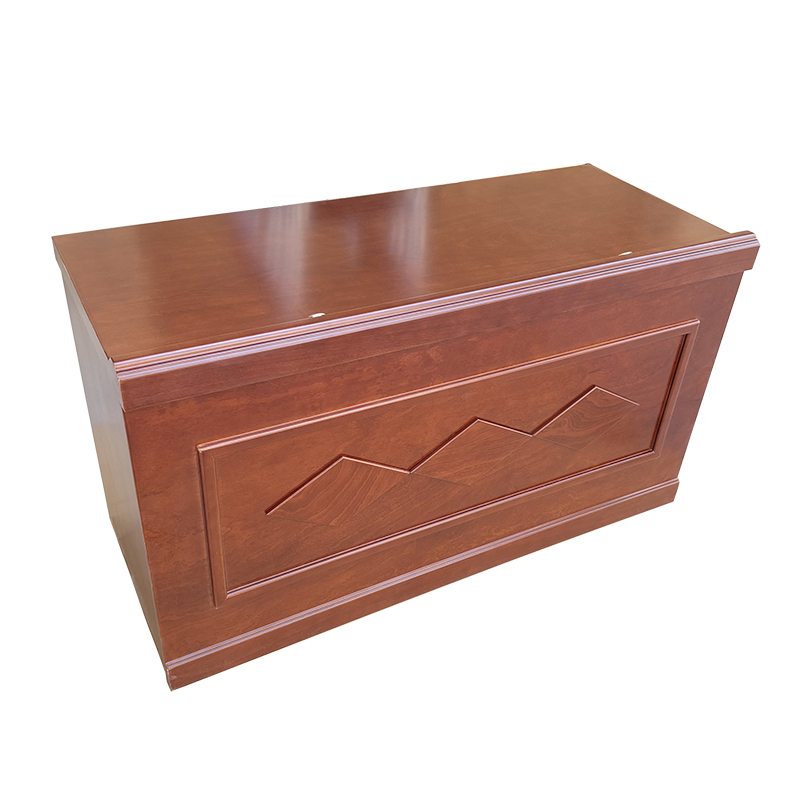 会议主席台领导发言桌长方形讲台红E胡桃色密度板贴木皮培训台包