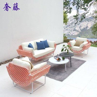 速发轻奢户外沙发庭院别墅室外花园藤编沙发家俱室外简约休闲沙发,住宅家具,户外沙发,淘宝优惠券,粉丝福利购,淘宝优惠卷