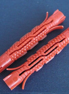 M8*60红色塑料膨胀管 塑胶膨胀钉胀塞胶塞螺栓自攻螺丝钉ROHS SGS